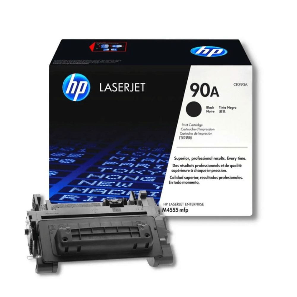 Tóner HP 90A, compatible con M601dn, M601n, rendimiento 10,000 páginas, negro CE390A
